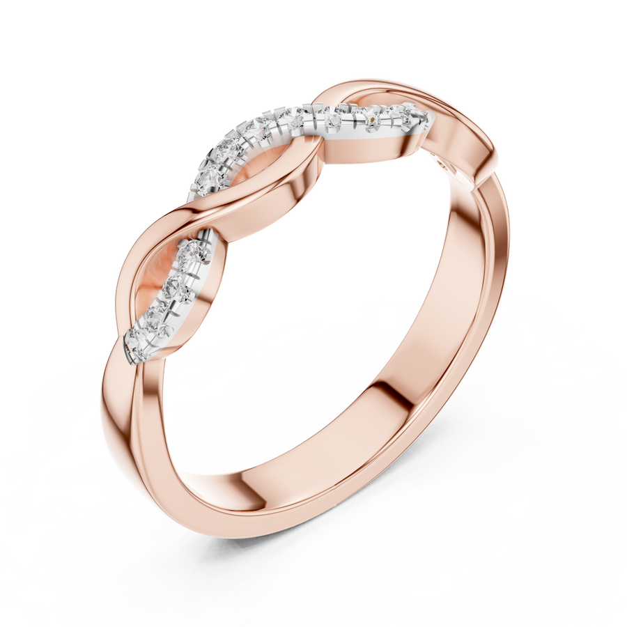 Aurevienne Twisted U-Cut Diamond Ring