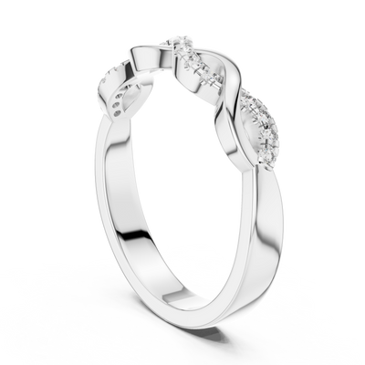 Aurevienne Twisted U-Cut Diamond Ring