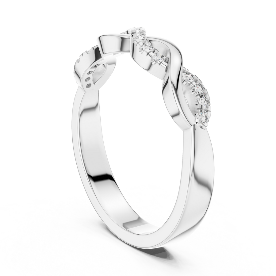 Aurevienne Twisted U-Cut Diamond Ring