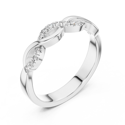 Aurevienne Twisted U-Cut Diamond Ring