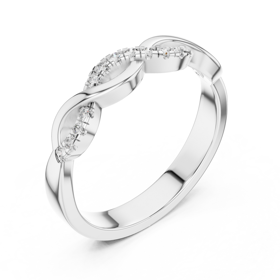 Aurevienne Twisted U-Cut Diamond Ring