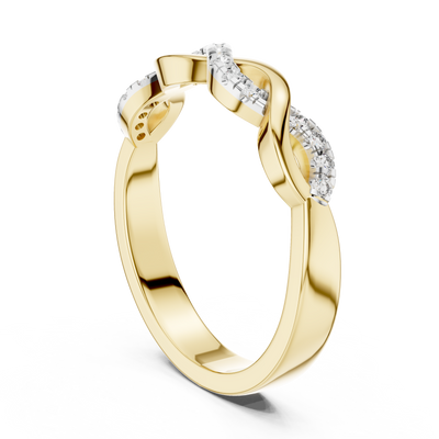 Aurevienne Twisted U-Cut Diamond Ring