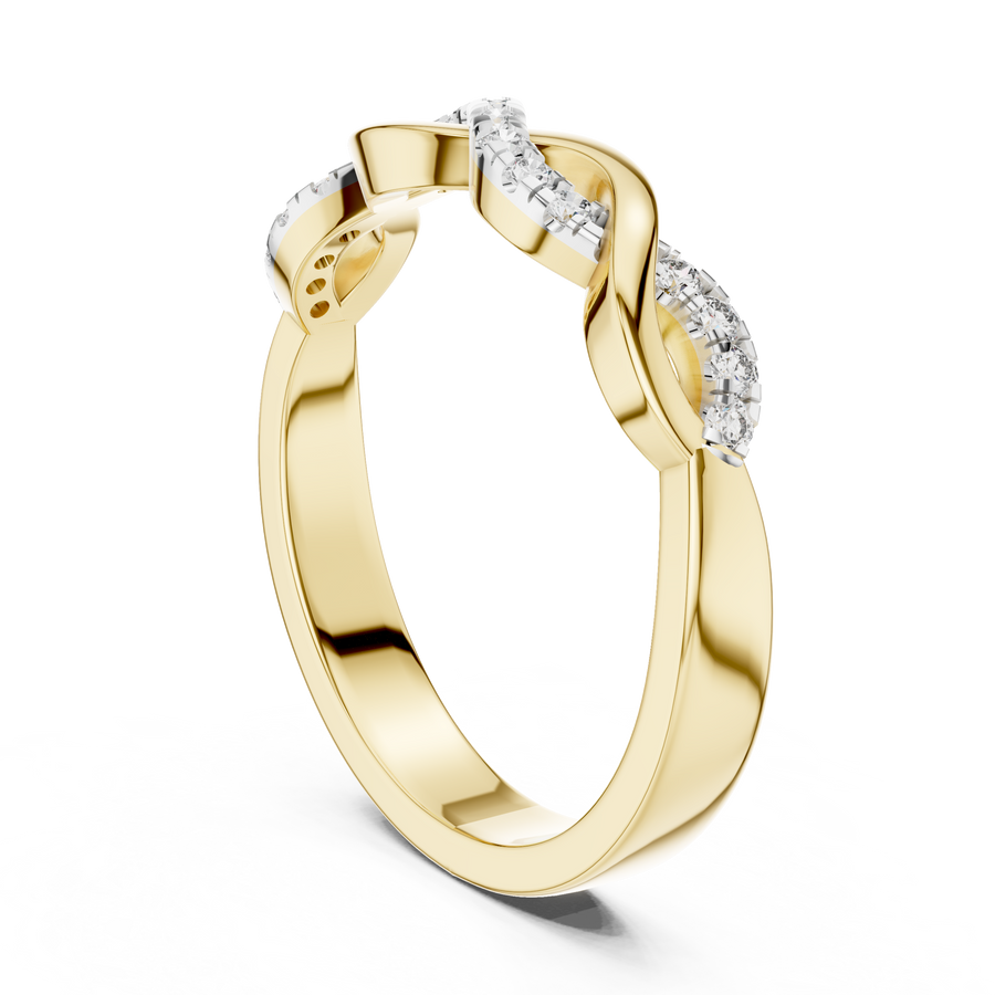 Aurevienne Twisted U-Cut Diamond Ring