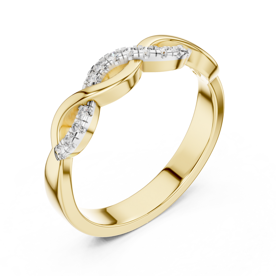 Aurevienne Twisted U-Cut Diamond Ring