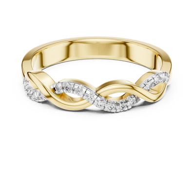 Aurevienne Twisted U-Cut Diamond Ring