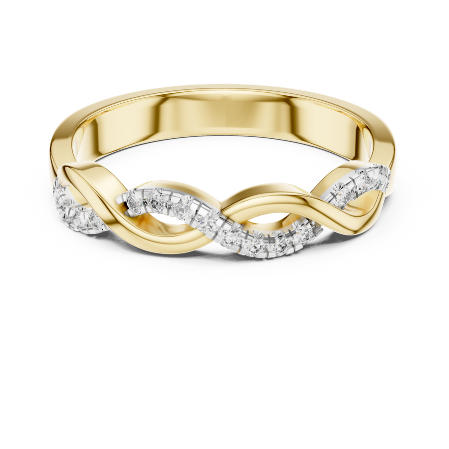 Aurevienne Twisted U-Cut Diamond Ring