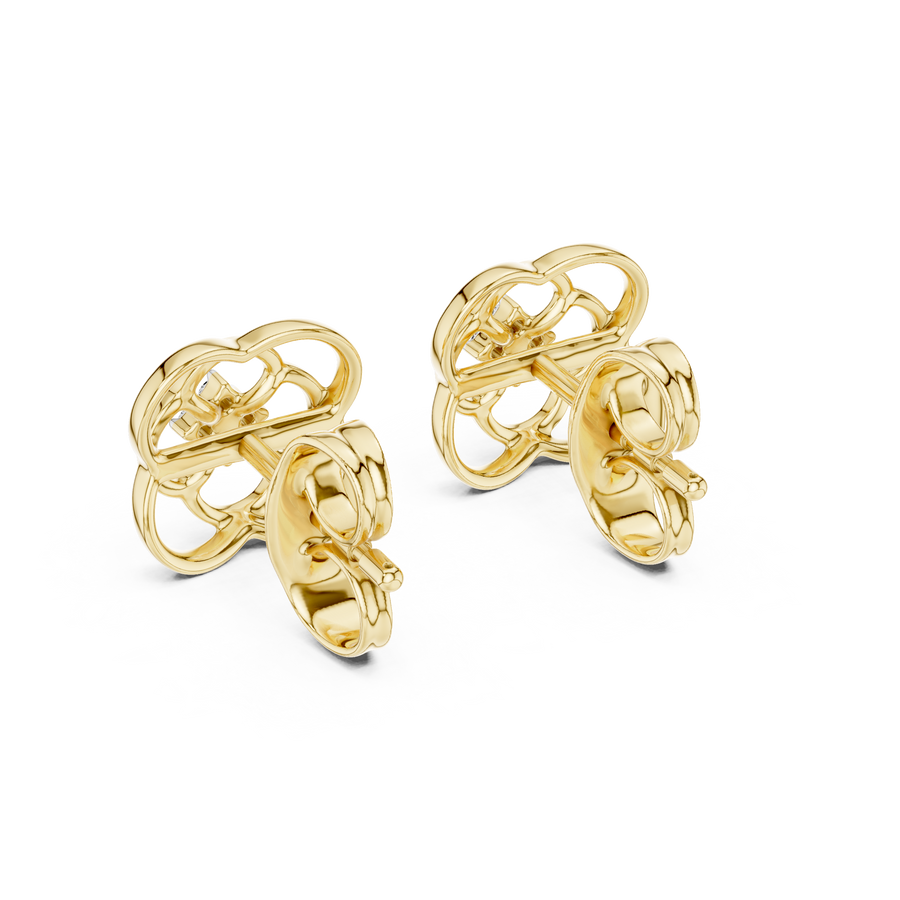 Elowen Floral Halo  Diamond Earrings