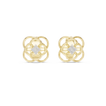 Elowen Floral Halo  Diamond Earrings