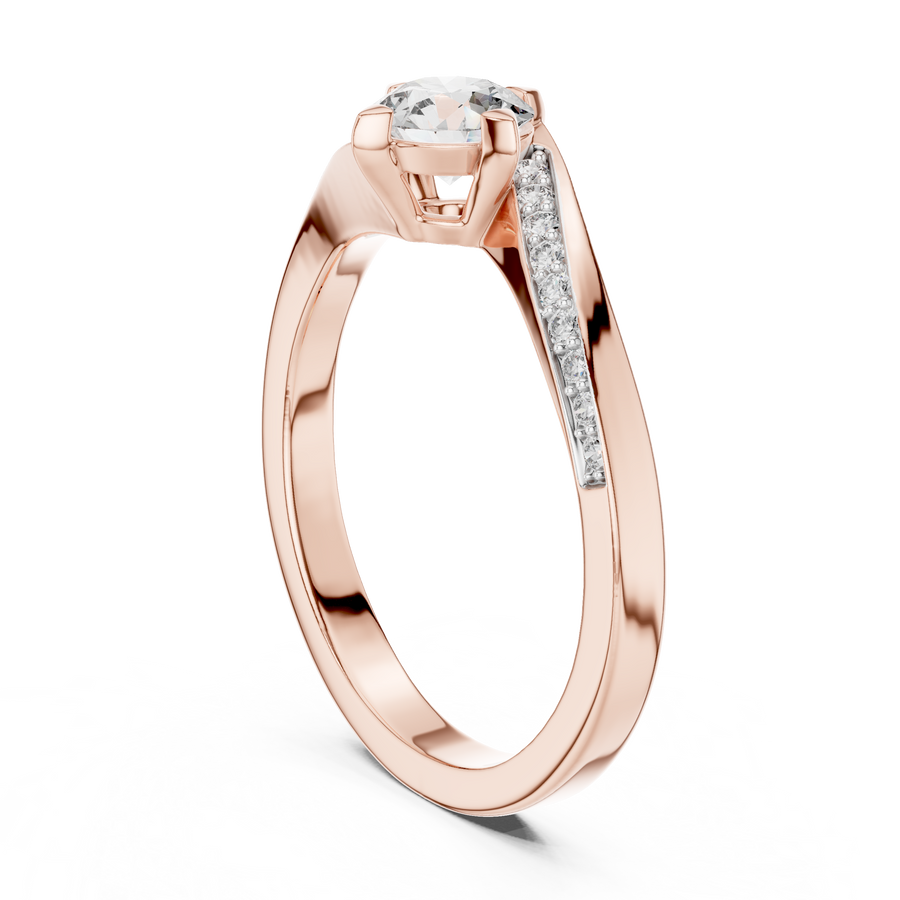 Elarienne Round Solitaire  Diamond Ring
