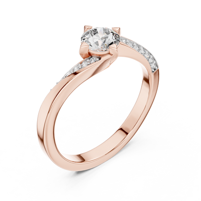 Elarienne Round Solitaire  Diamond Ring