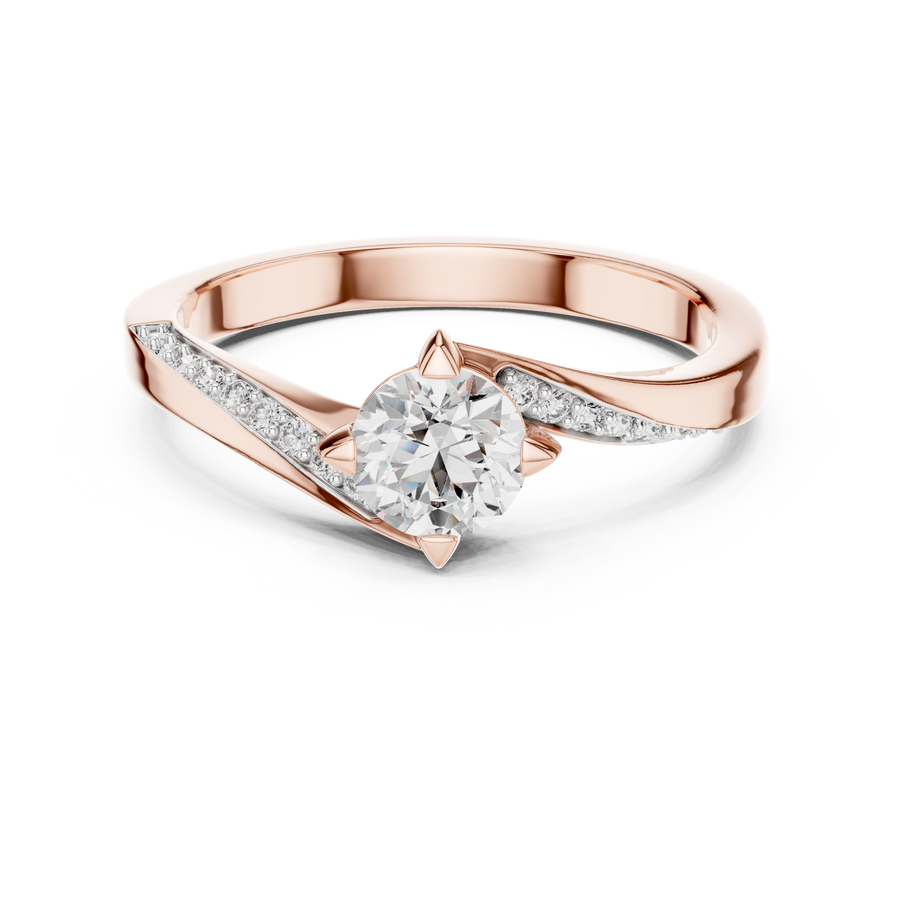 Elarienne Round Solitaire  Diamond Ring