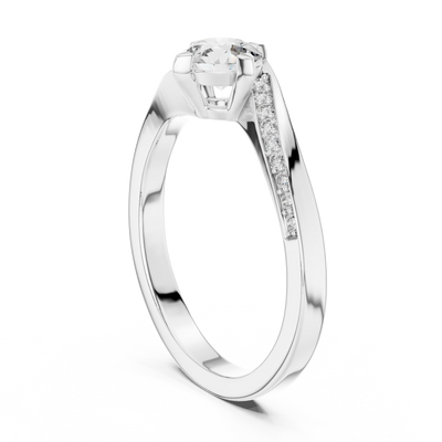 Elarienne Round Solitaire  Diamond Ring