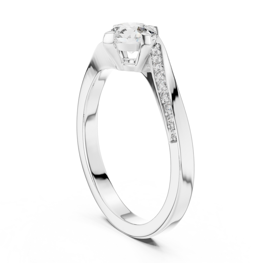 Elarienne Round Solitaire  Diamond Ring