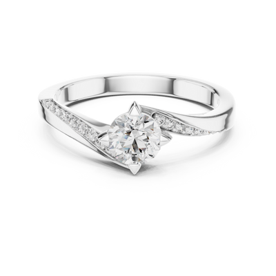 Elarienne Round Solitaire  Diamond Ring