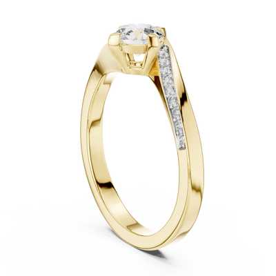 Elarienne Round Solitaire  Diamond Ring