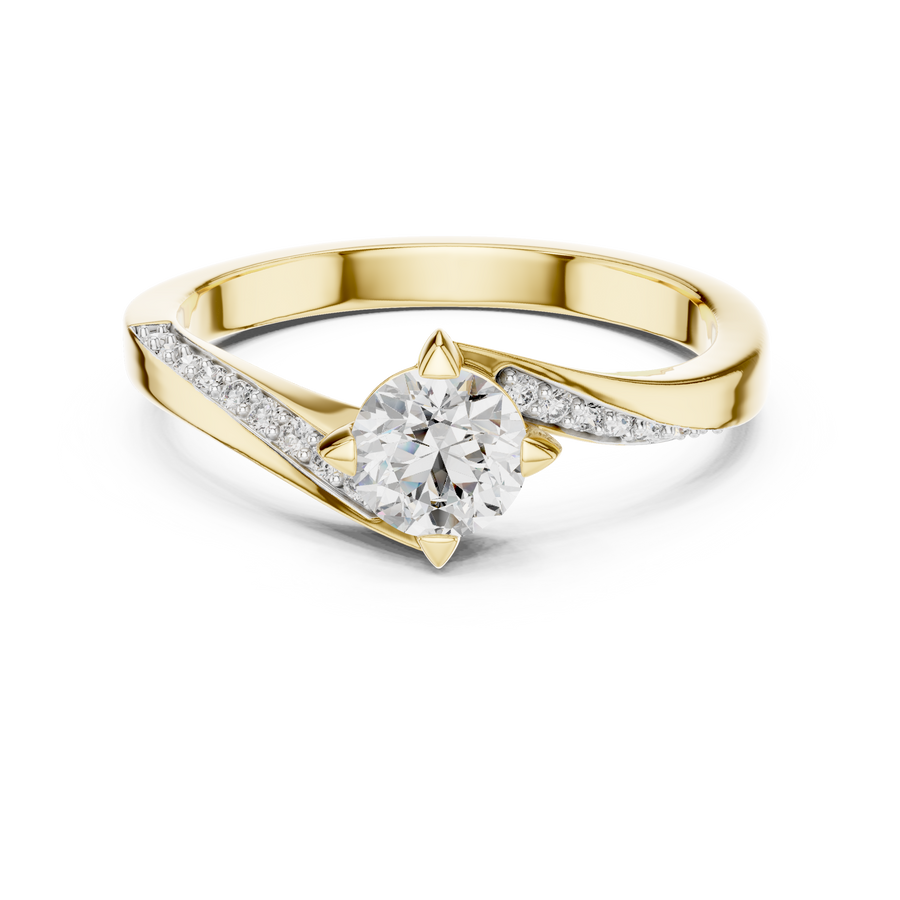 Elarienne Round Solitaire  Diamond Ring