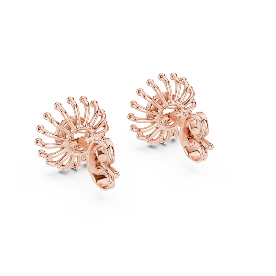 Aurelia Floral Sunburst Diamond Earrings