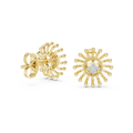 Aurelia Floral Sunburst Diamond Earrings