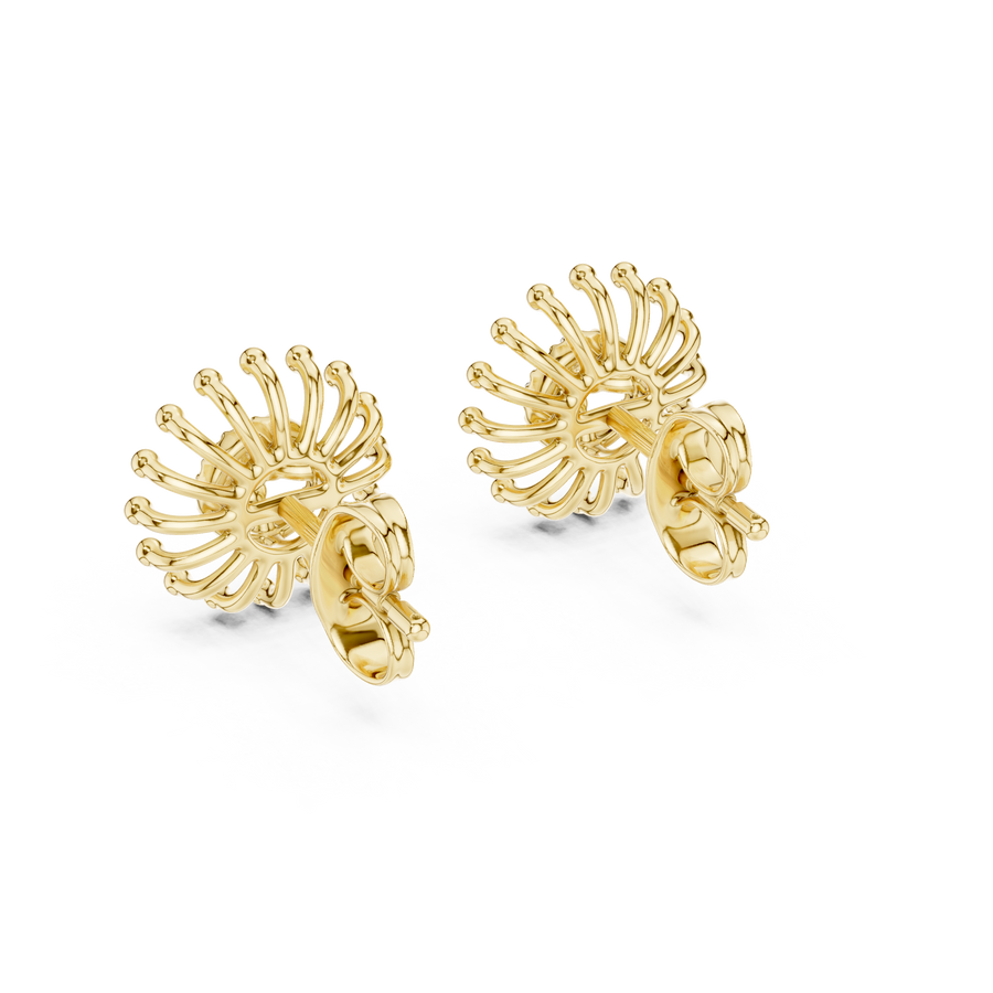Aurelia Floral Sunburst Diamond Earrings