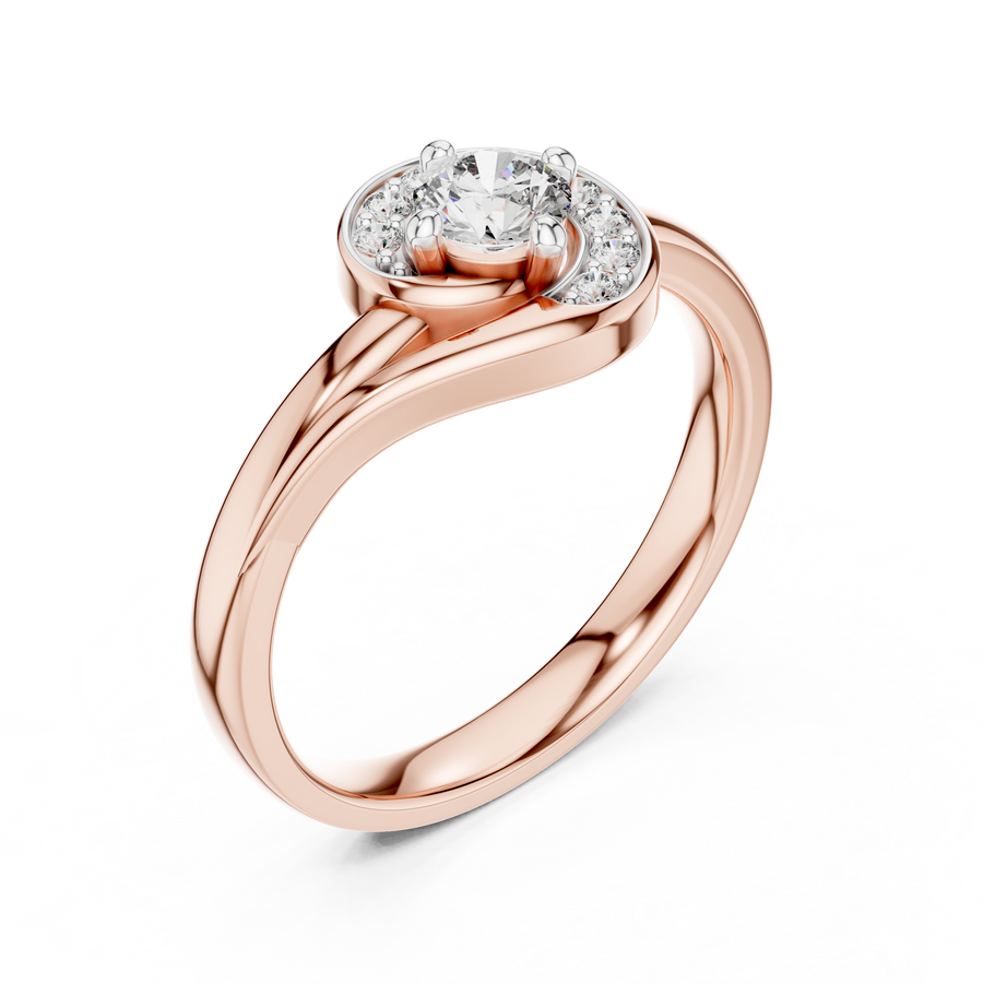 Avelisse Halo Round Diamond Ring