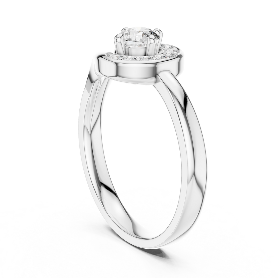 Avelisse Halo Round Diamond Ring