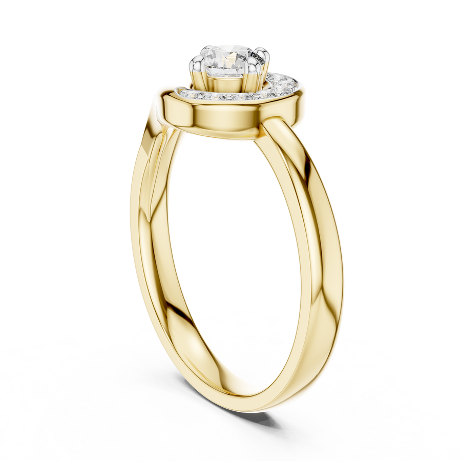 Avelisse Halo Round Diamond Ring