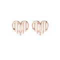 Amara Sculpted Heart Diamond Earrings