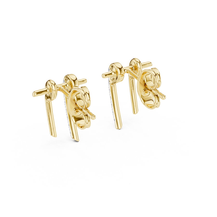 Elvarienne Curved U-Cut  Diamond Earrings