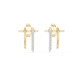 Elvarienne Curved U-Cut  Diamond Earrings
