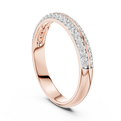 Elvarielle Twin-Row Round  Diamond Ring