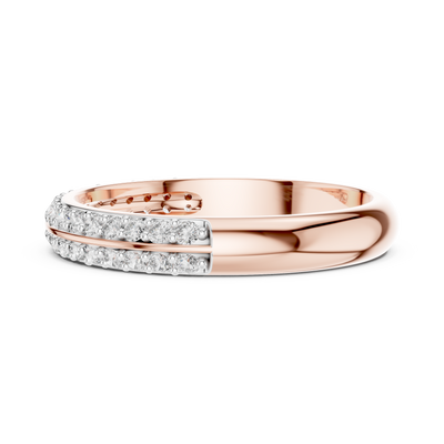 Elvarielle Twin-Row Round  Diamond Ring