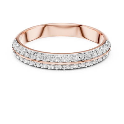 Elvarielle Twin-Row Round  Diamond Ring
