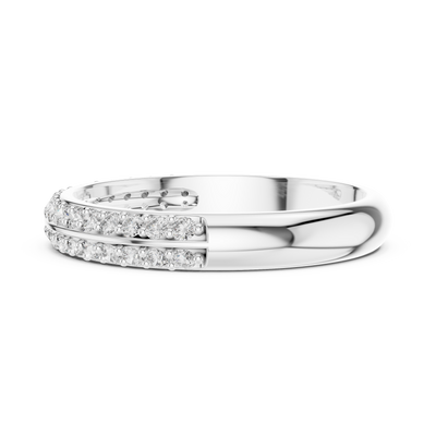 Elvarielle Twin-Row Round  Diamond Ring