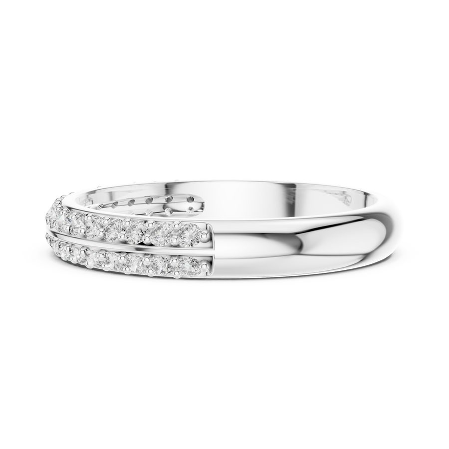 Elvarielle Twin-Row Round  Diamond Ring