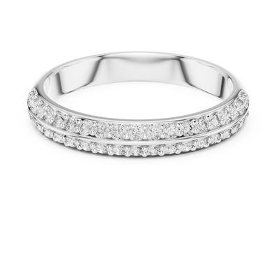 Elvarielle Twin-Row Round  Diamond Ring