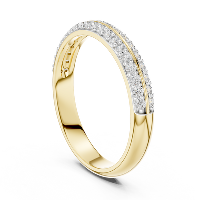 Elvarielle Twin-Row Round  Diamond Ring