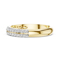 Elvarielle Twin-Row Round  Diamond Ring