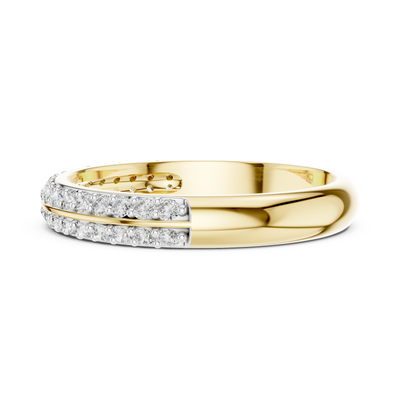 Elvarielle Twin-Row Round  Diamond Ring