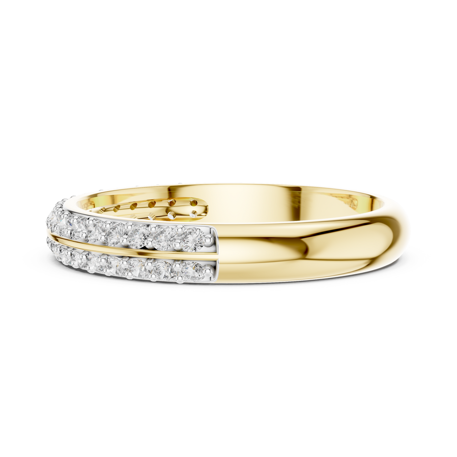 Elvarielle Twin-Row Round  Diamond Ring