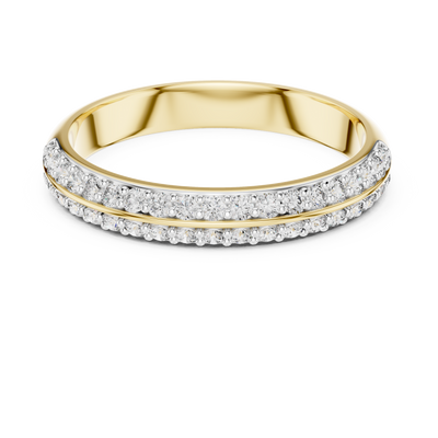 Elvarielle Twin-Row Round  Diamond Ring