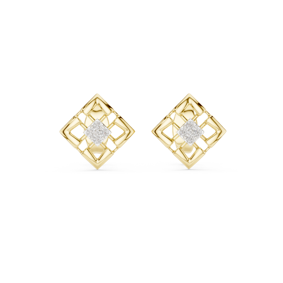 Virellienne Filigree Pavé  Diamond Earrings
