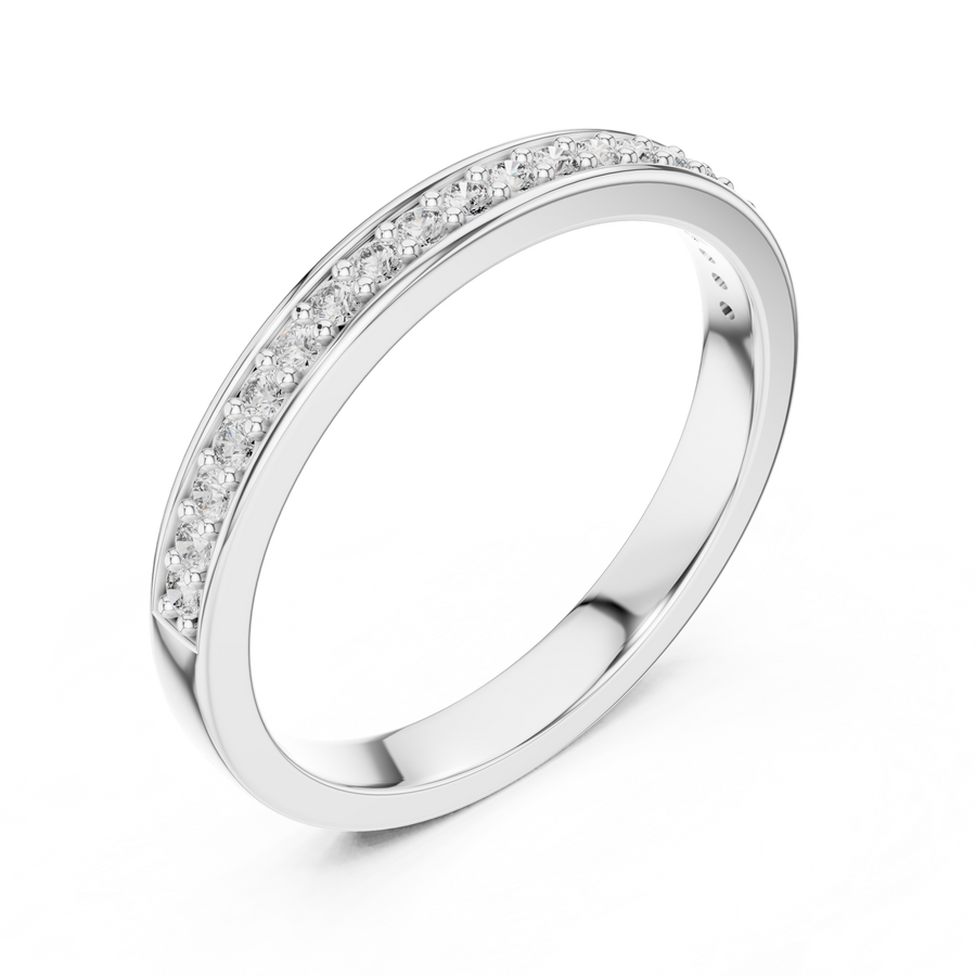 Elarienne Petite Pavé Round  Diamond Ring