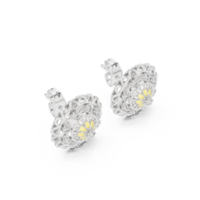 Seravienne Ornate Filigree Diamond Earrings