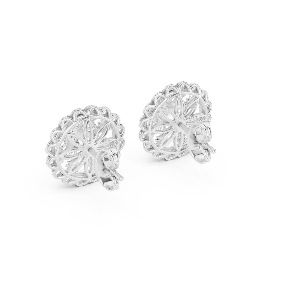 Seravienne Ornate Filigree Diamond Earrings