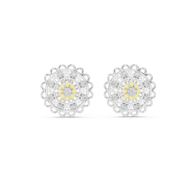 Seravienne Ornate Filigree Diamond Earrings
