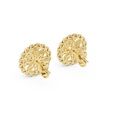 Seravienne Ornate Filigree Diamond Earrings