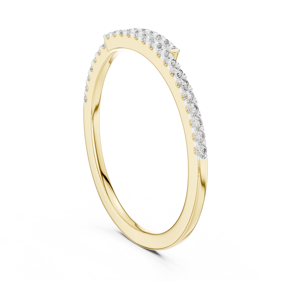 Elavienne Petite U-Cut Diamond Ring