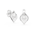 Avelisse Sculpted Leaf Pavé  Diamond Earrings
