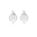 Avelisse Sculpted Leaf Pavé  Diamond Earrings