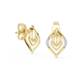 Avelisse Sculpted Leaf Pavé  Diamond Earrings